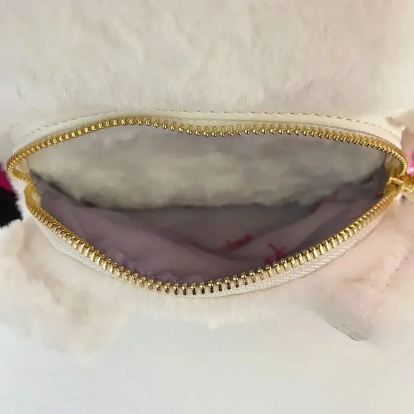 Betsey Johnson Faux-Fur Dog Backpack Crossbody Bag & Cat Keychain Coin Case - Picture 9 of 13